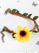 Emulation Rattan Sunflower Lolita Anklet