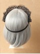 Black Lace Imperial Crown Veil Half Face Gothic Lolita Mask