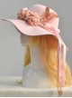 Vintage Elegance Imitation Cashmere Pearl Feather Women' Classic Lolita Hat