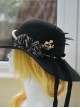 Vintage Elegance Imitation Cashmere Pearl Feather Women' Classic Lolita Hat