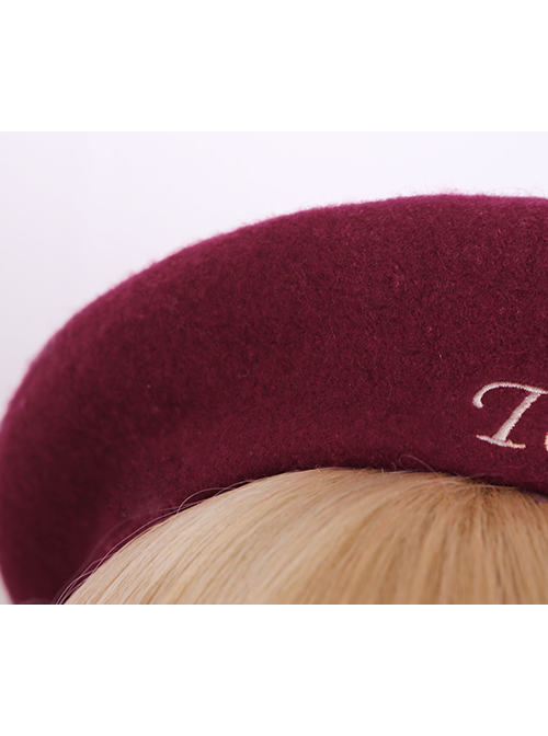 Retro College Style Classic Lolita Polychromatic Beret