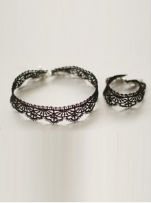 Concise Lace Classic Lolita Necklace And Bracelet Set