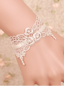 Elegance Retro White Lace Gothic Lolita Bracelet