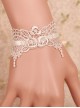 Elegance Retro White Lace Gothic Lolita Bracelet