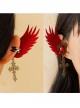 Retro Cross Pendant Gothic Lolita Elf Ear Clip