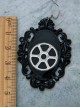 Steampunk Black Mechanical Gear Wheel Pendant Lolita Earrings