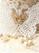 Retro Lace Butterfly Pearl Classic Lolita Bracelet And Finger Ring Set