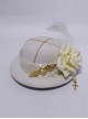 Crucifix Rose Feather Gothic Lolita Small Hat