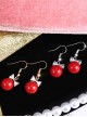 Delicate Minimalist Bowknot Red Pearl Earrings