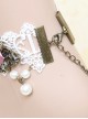 White Lace Rose Classic Lolita Pink-purple Anklet