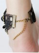 Retro Black Lace Concise Pendant Gothic Lolita Anklet