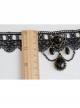 Retro Black Lace Concise Pendant Gothic Lolita Anklet