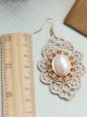 Baroque Palace Style Vintage Pearl Lace Earrings