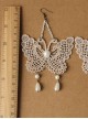 Baroque Palace Style Lace Pearls Butterfly Lolita Earrings