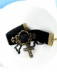 Velvet Vintage Crucifix Black Rose Elegant Gothic Lolita Bracelet