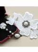 Elegance White Lace Wedding Lolita Bracelet And Ring Set