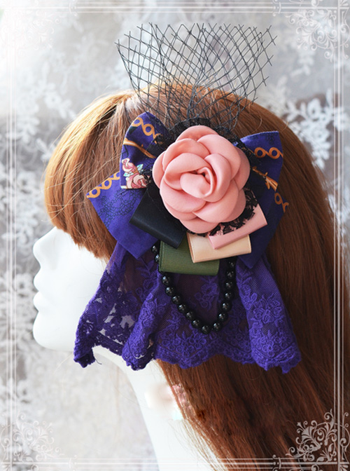 Magic Tea Party Spring of Europa Printing Flower Lolita Hair Pin