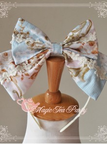 Magic Tea Party Veronica Series Light Blue Elegance Printing Lolita Head Hoop