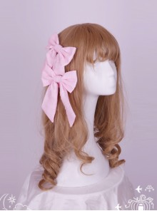 Soft Stripe Chiffon Big Bowknot Sweet Lolita Hair Pin