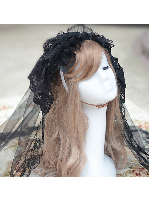 Romantic Tulle Lace Lolita Long Veil