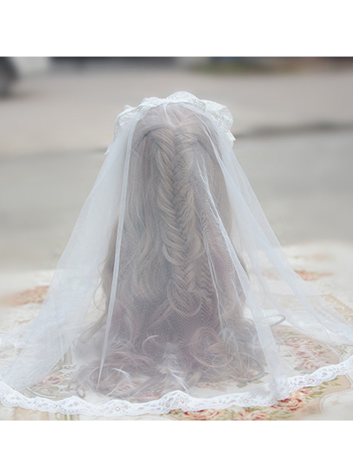 Romantic Tulle Lace Lolita Long Veil