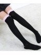 Black Fashion Lovely Pink Lace Sweet Lolita Knee Stockings