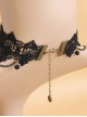 Fashion Black Lace Bronzing Crucifix Lolita Necklace