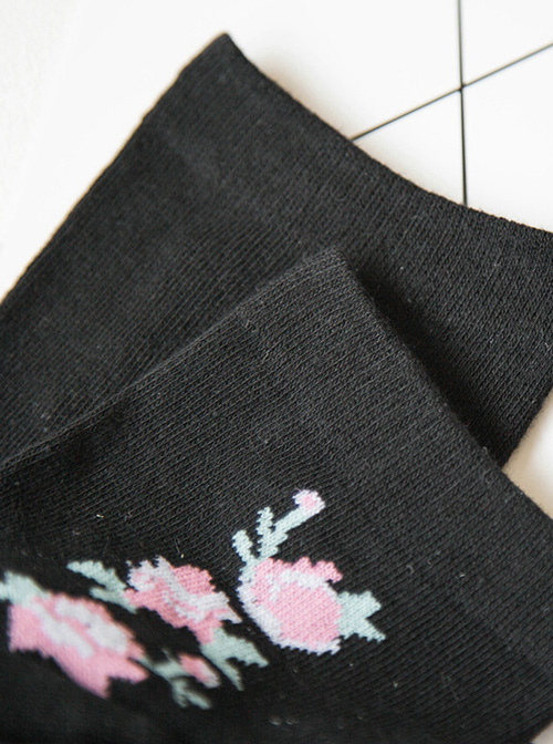 Pure Cotton Bowknot And Crown Pattern Lolita Tight Stockings