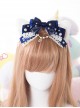 White Cat Ears Pearl Lace Bowknot Bead Chain Sweet Lolita Head Band