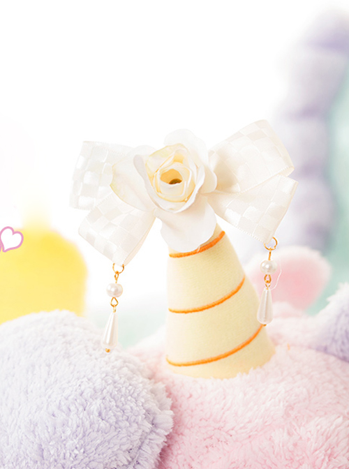 Floral Bowknot Pearl Pendant Sweet Lolita Hairpin