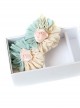 Sweet Light Yellow And Mint Color Mixed Color Flower Lolita Hairpin