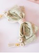 Japanese Style Light Green Big Bowknot Tassel Pendant Lolita Hairpin