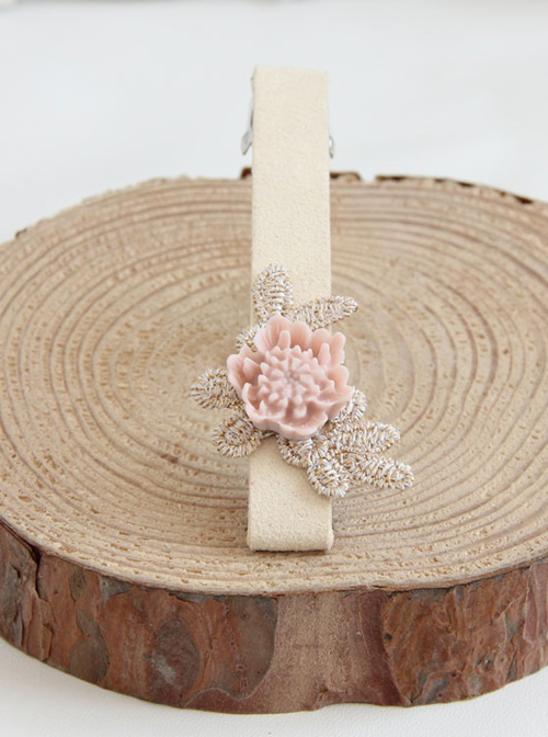 Handmade Concise Light Pink Little Flower Lolita Hairpin