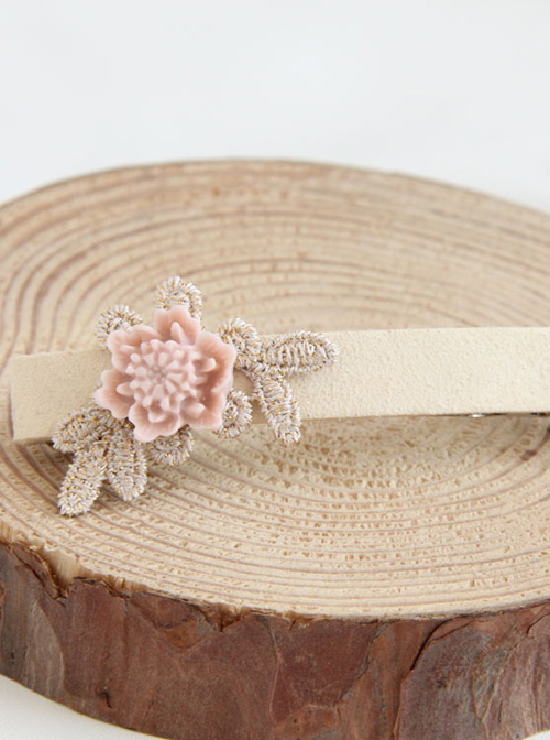 Handmade Concise Light Pink Little Flower Lolita Hairpin