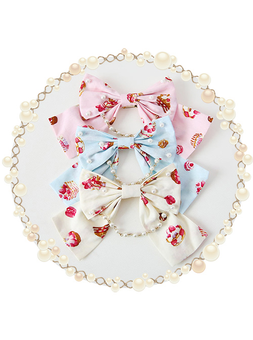 Fashion Strawberry Cupcake Printing Sweet Lolita Brooch