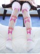 Fashion Lovely Bowknot And Strawberry Printing Sweet Lolita White Pantyhose