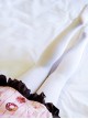 Fashion Lovely Bowknot And Strawberry Printing Sweet Lolita White Pantyhose