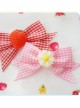 Fashion Plaids Bowknot Strawberry Sweet Lolita Hand Sleeves