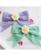 Fashion Plaids Bowknot Strawberry Sweet Lolita Hand Sleeves