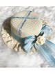 Cute Long Ribbon Bowknot White Lace Sweet Lolita Straw Hat