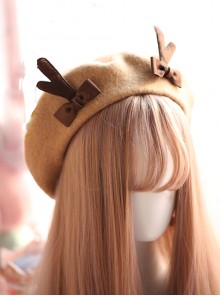 Autumn And Winter Christmas Cute Antlers Lolita Beret