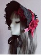 Palace Style Lace Ribbon Gothic Lolita Bonnet