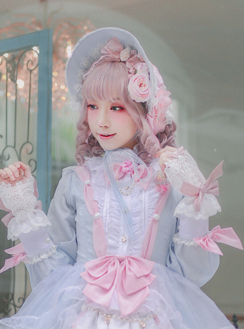 Palace Style Lace Ribbon Gothic Lolita Bonnet