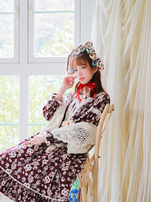 Retro Floral Cotton Cloth Classic Lolita Hair Band