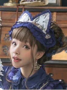 Cat Tarot Series Chiffon Cat Ears Classic Lolita Hair Band