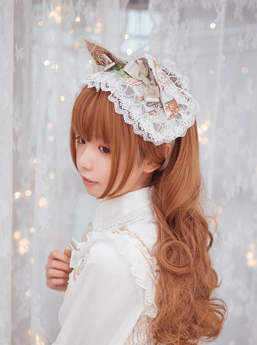 Cat Tarot Series Chiffon Cat Ears Classic Lolita Hair Band