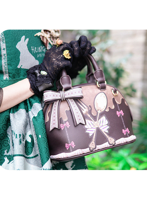 Chocolate Sauce Bowknot Spoon Shoulder Bag