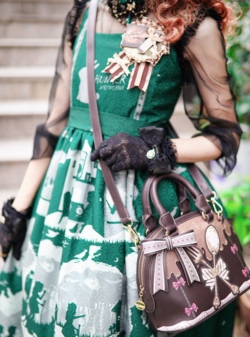 Chocolate Sauce Bowknot Spoon Shoulder Bag