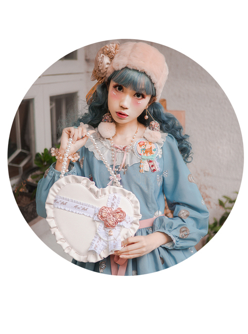 Elegant Heart-shaped Gift Box Lolita Shoulder Bag