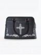 Silver Cross Rose Black Gothic Lolita Kylie Bag